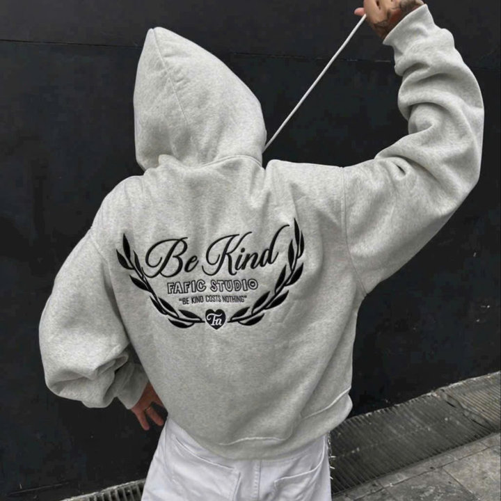 áo Khoác Nỉ Nam Nữ Có Nón Họa Tiết Bekind – Htm Fashion