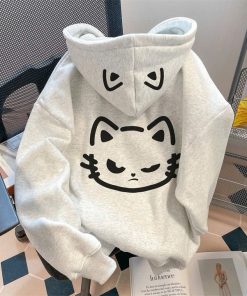 áo Hoodie Nỉ Nam Nữ Có Nón In Mèo Kitty 2 Mặt – Htm Fashion