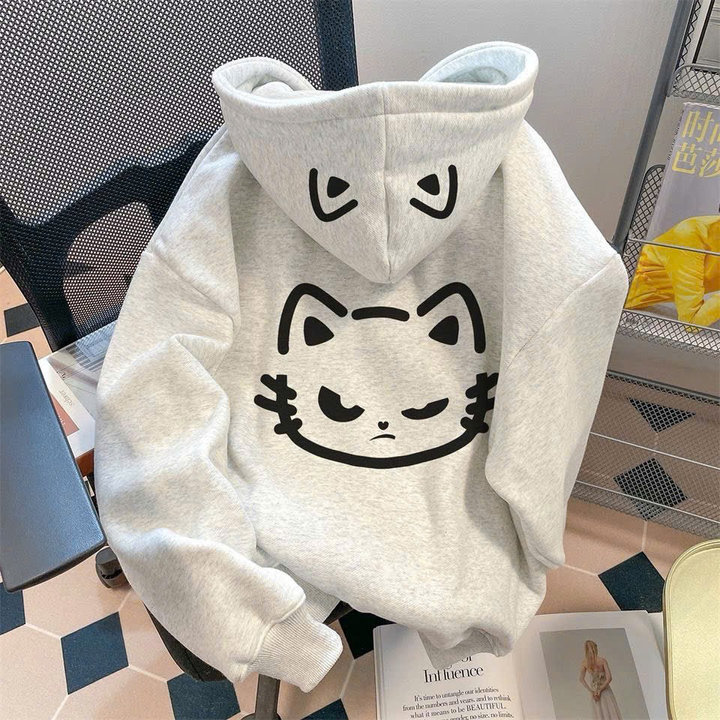 áo Hoodie Nỉ Nam Nữ Có Nón In Mèo Kitty 2 Mặt – Htm Fashion