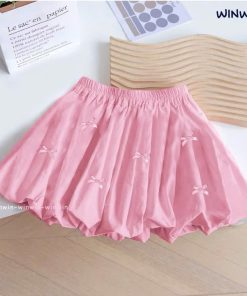 Chân Váy Bí Kate đính Nơ Nhí Siêu Dễ Thương Từ 8-40kg Cho Bé Gái