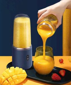 Máy Xay Sinh Tố 300ml Cầm Tay 6 Lưỡi 2 Cối – Sử Dụng Pin Sạc Cổng Usb Siêu Tiện Lợi
