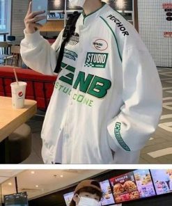 áo Khoác Dù Form Rộng Thiết Kế Nút Bấm In F3nb – Htm Fashion