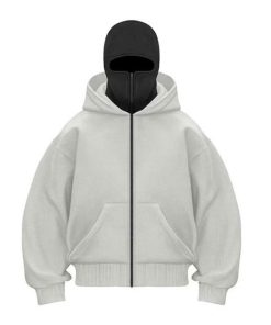 áo Khoác Ninjia 2 Mũ Khoá Kéo Trùm Mặt Vải Nỉ Dày Dặn Unisex Nam Nữ Tp33 – Phương Store