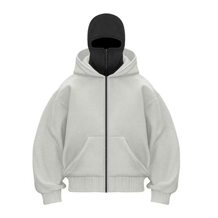 áo Khoác Ninjia 2 Mũ Khoá Kéo Trùm Mặt Vải Nỉ Dày Dặn Unisex Nam Nữ Tp33 – Phương Store