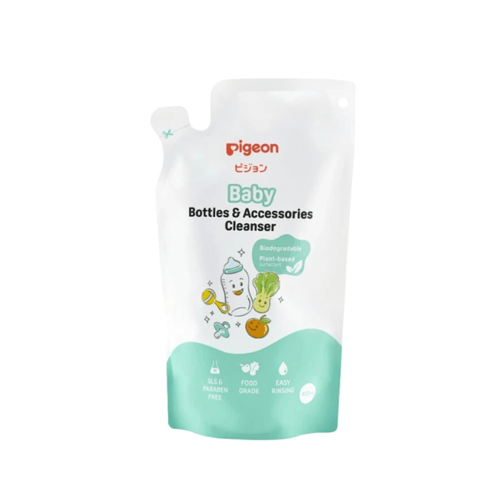 Nước Rửa Bình Sữa Và Phụ Kiện Pigeon Gốc Thực Vật Dung Tích 450ml (túi Thay Thế)
