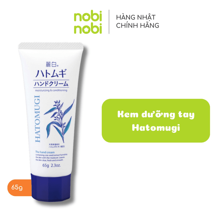 (chính Hãng) Kem Dưỡng Da Tay Reihaku Hatomugi Cấp ẩm Mềm Mịn Và Ngừa Nếp Nhăn 65g