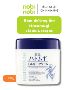 (chính Hãng) Kem Dưỡng Da Mặt Hatomugi Cấp ẩm & Làm Sáng Mịn 300g