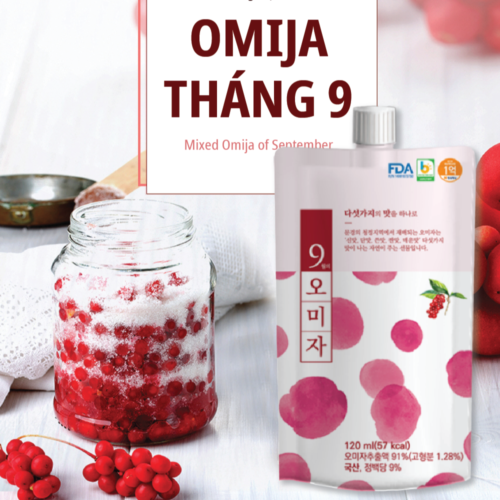 Trà Omija Tháng 9 – Mixed Omija Team Of September 120ml X 15 Gói