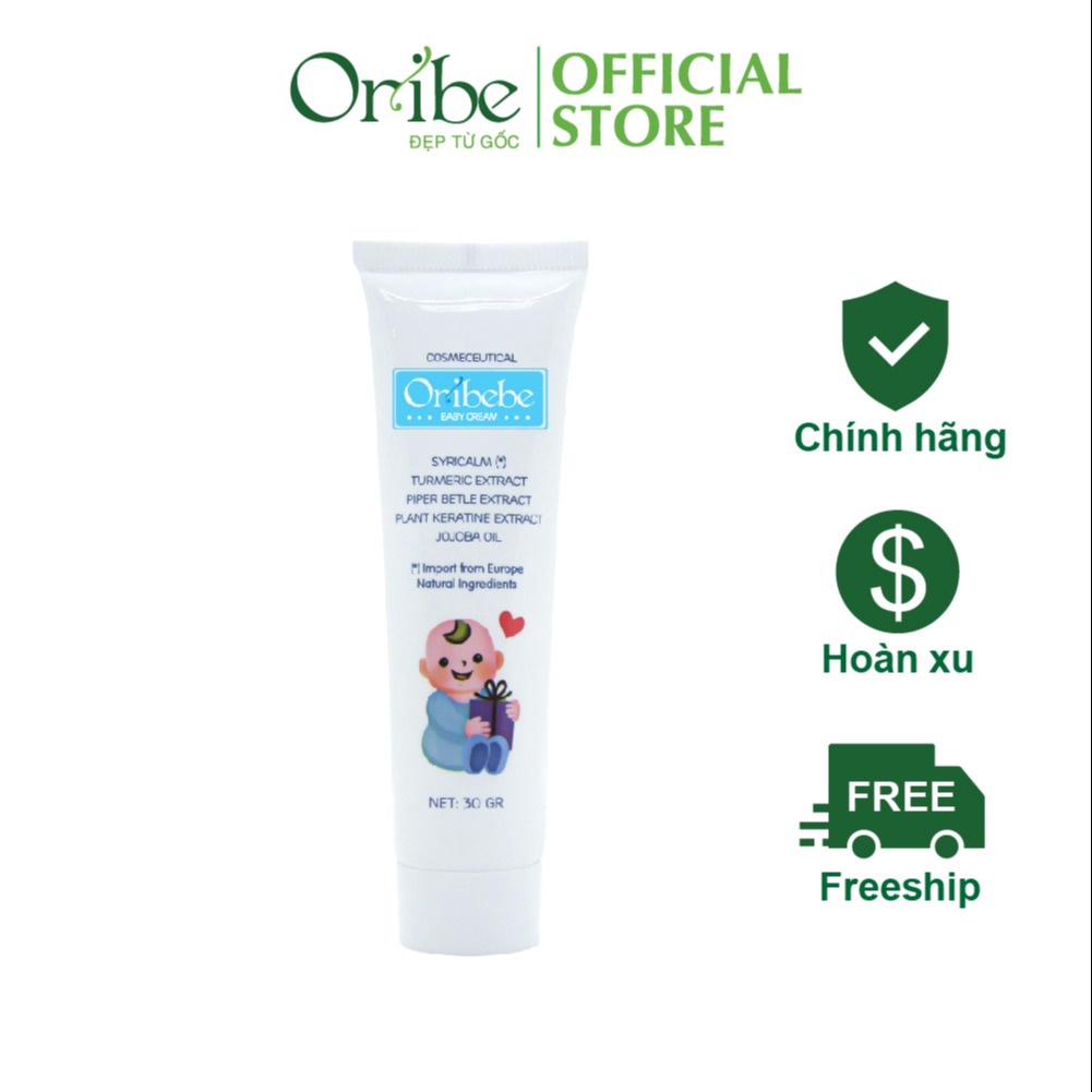 Kem Dưỡng ẩm Da Ngăn Ngừa Rôm Sẩy Và Hăm Tả Em Bé Oribebe 30g