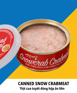 Thịt Cua Tuyết đóng Hộp Canned Crabmeat Snowcrab 90g – Genuine
