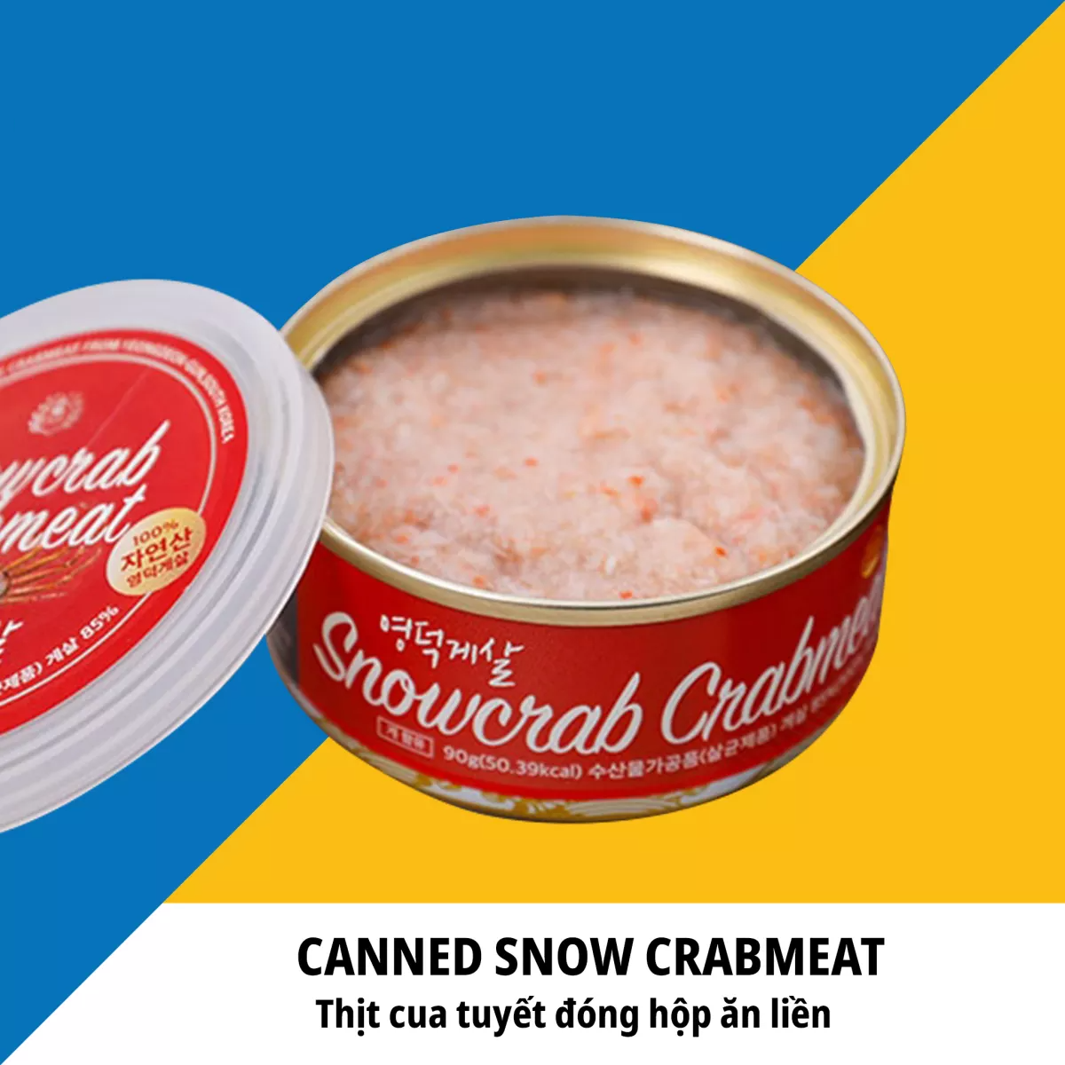 Thịt Cua Tuyết đóng Hộp Canned Crabmeat Snowcrab 90g – Genuine